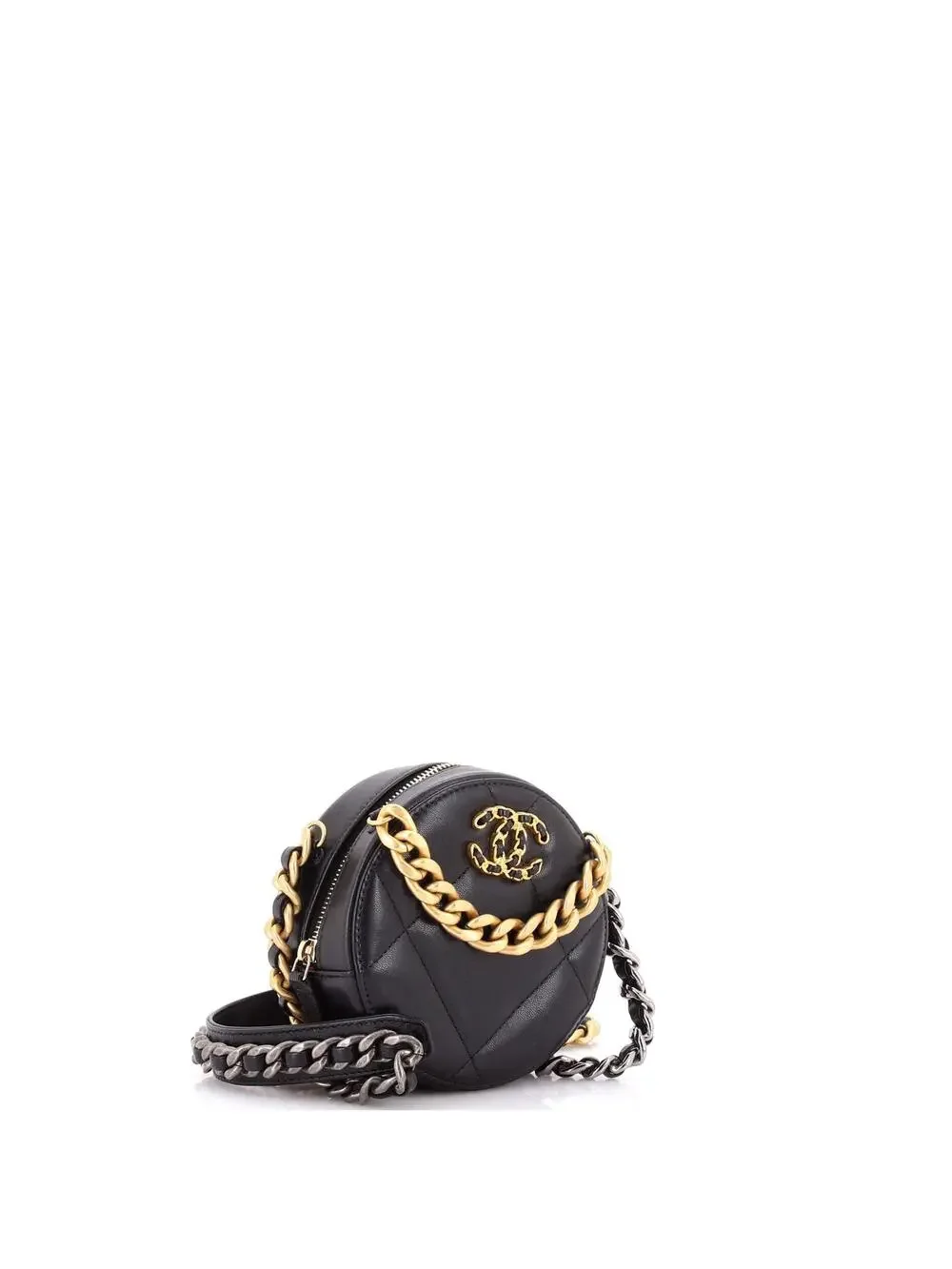 Chanel 19 Round Clutch With Chain #243936C25B